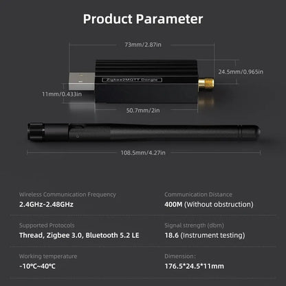 🔌 ZBDongle-P Wireless Zigbee 3.0 Gateway – USB Interface | Zigbee2MQTT | ZHA | OpenHAB | Home Assistant