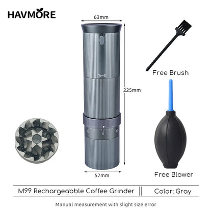 ☕⚡ Ηλεκτρικός Μύλος Καφέ USB 38mm – Ασύρματος, Φορητός & Υψηλής Ακρίβειας ⚡☕