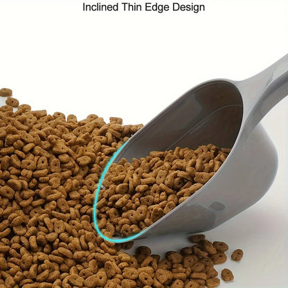 Pet Food Scoop 🥄🐾 | Large Capacity 🍗 | Multifunctional Spoon for Cats & Dogs 🐶🐱 | Durable Plastic ✅
