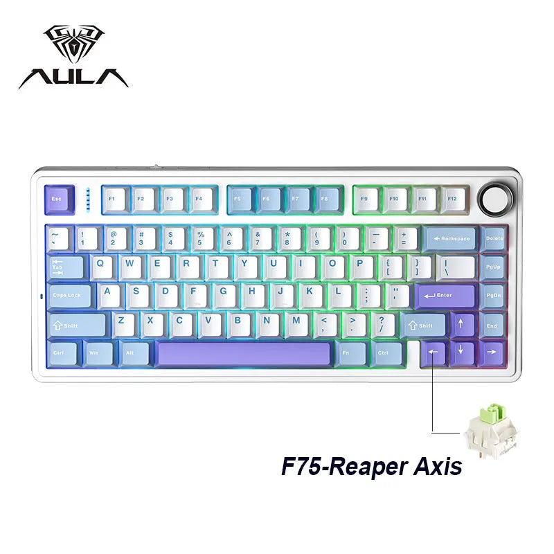 AULA F75 Gaming Mechanical Keyboard RGB – 75% Wireless Layout