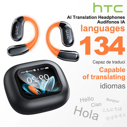 🎧✨ HTC NE27 Wireless Earbuds με AI Translator & LED Earhook 🚀🔊