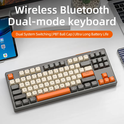 🎮⌨️🖱️ M87 Wireless Keyboard & X7 Mouse – Dual Mode Bluetooth Gaming Σετ με RGB Rainbow Light 🌈🔥