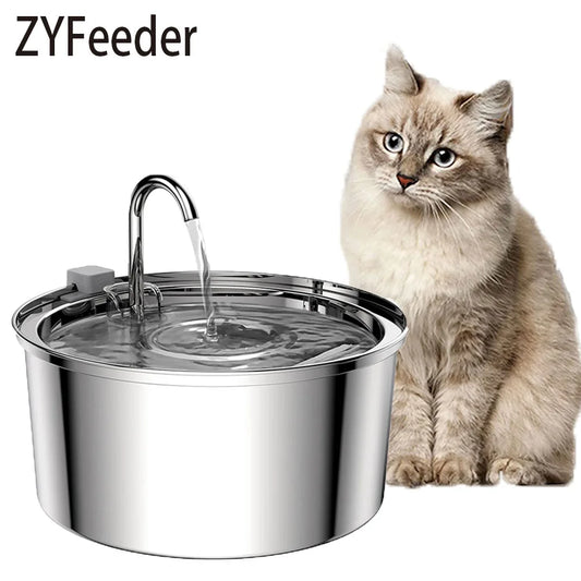 💧🐾 Stainless Steel Smart Water Fountain – Αυτόματη Σιντριβάνι Ποτίστρα για Γάτες & Σκύλους με Φίλτρο & USB ✨🐶🐱 Καθαρό, φρέσκο νερό όλη μέρα – αθόρυβη λειτουργία & ανοξείδωτη αντοχή!