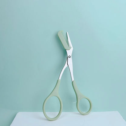 💖✂️ Ροζ Ψαλιδάκι Φρυδιών με Ενσωματωμένο Χτενάκι – Ανοξείδωτο Ατσάλι για Τέλειο Σχήμα & Ακρίβεια
