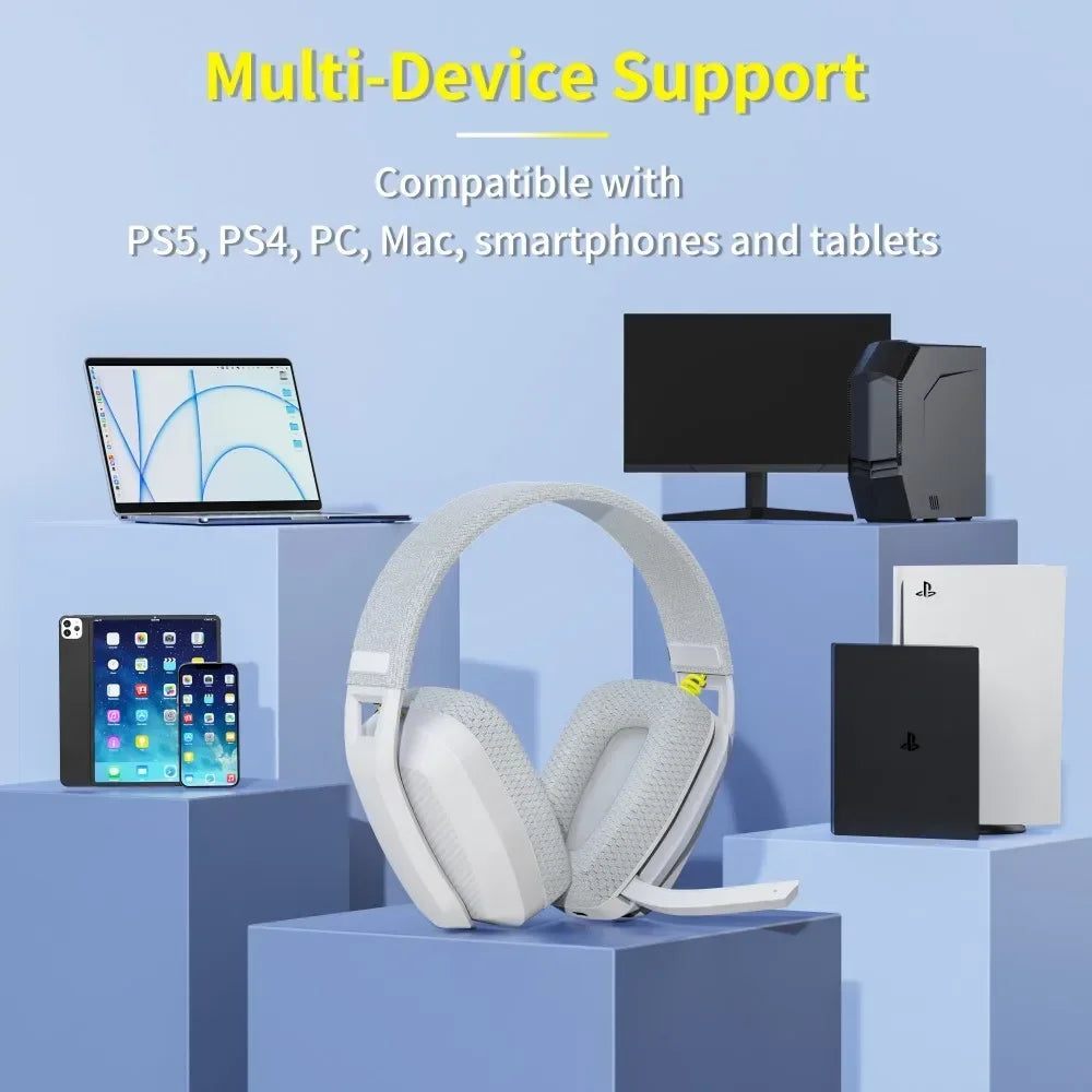 🎧 BINNUNE BW06 Ασύρματο Gaming Headset με Μικρόφωνο | Dual Mode 2.4GHz & Bluetooth | Για PS5, PS4, PC & Mac | 50mm Drivers & 63h Αυτονομία