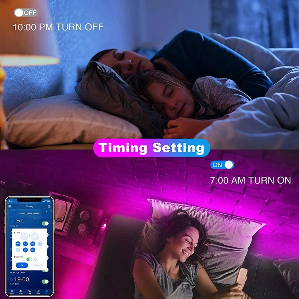 🌈📱 RGB LED Strip Lights – Smart Bluetooth SMD 5050 με APP & 24Key Remote ✨ Για TV Backlight & Home Decor