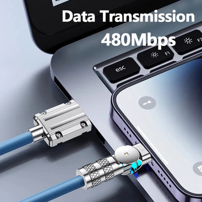 🎮⚡ Micro USB 120W 3A Elbow Fast Charging Cable – Για Gaming & Γρήγορη Φόρτιση 📱