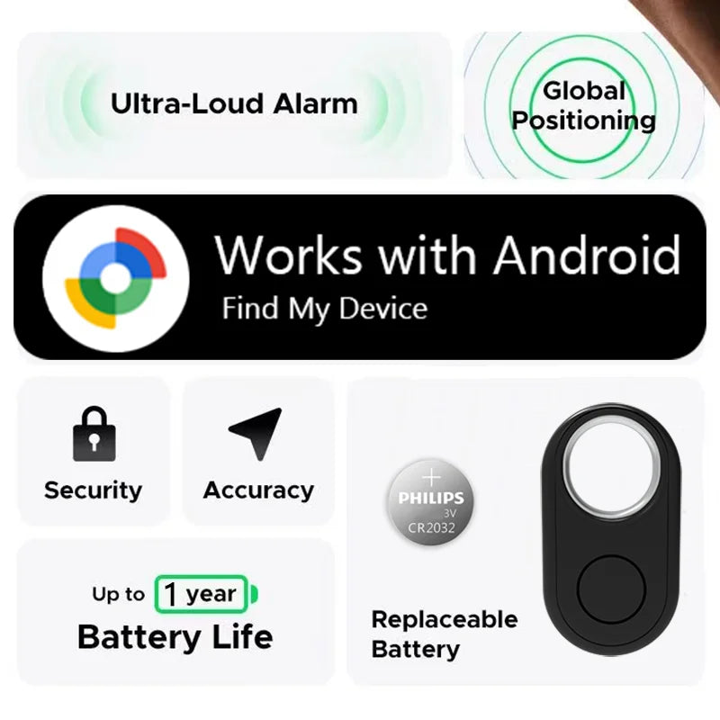 📍 GPS Tracker for Samsung & Android Phones | Google Find My Device Smart Tag | Bluetooth Locator & Anti-Lost Finder