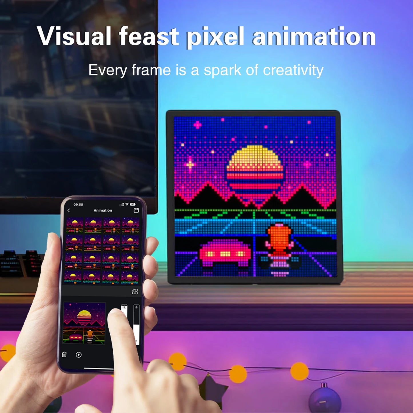 LED Pixel Display 64×64 RGB – Programmable Pixel Art Οθόνη με Bluetooth App