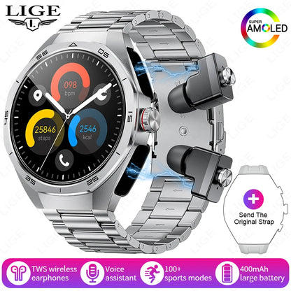 ⌚ LIGE NFC Smart Watch με Ενσωματωμένα Bluetooth Ακουστικά | Κλήσεις, Καρδιακός Ρυθμός, Οξυγόνο, Μουσική & Voice Assistant