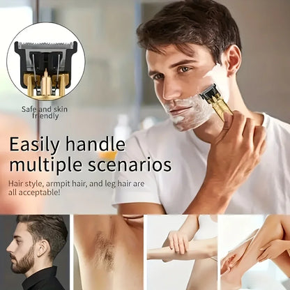 ✂️⚡ Men’s Pro Clipper – Απόλυτο Cordless Trimmer για Μαλλιά & Γένια! ⚡✂️ USB Rechargeable | Professional Hair & Beard Trimmer | Cordless Grooming Kit