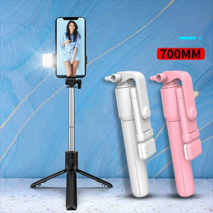🤳📸 Wireless Bluetooth Selfie Stick Tripod με Ασύρματο Remote & LED Fill Light 💡✨ – Για iOS & Android Smartphones