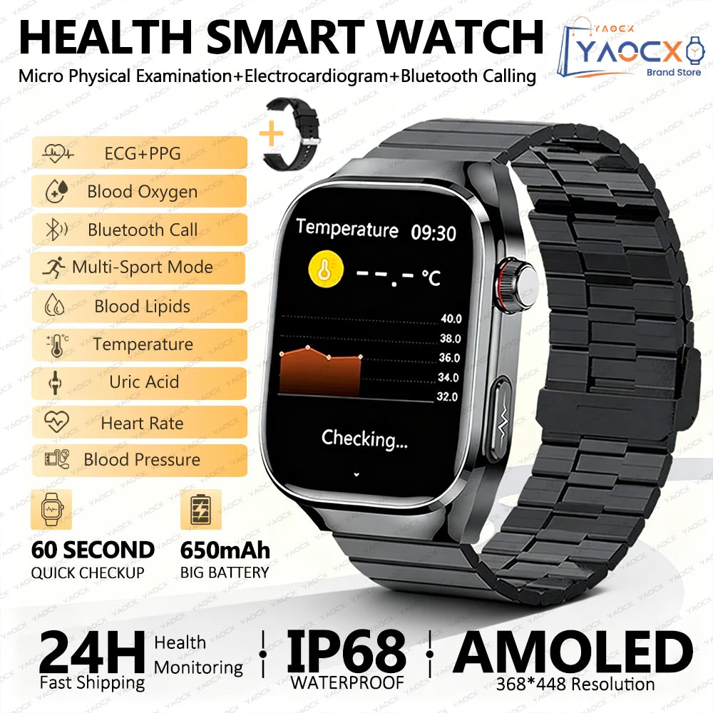⌚ AI Health Diagnosis Smart Watch – Advanced Health Analysis Watch with ECG + PPG & Calls