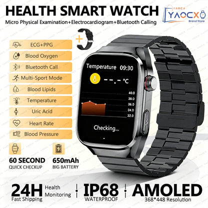 ⌚ AI Health Diagnosis Smart Watch – Advanced Health Analysis Watch with ECG + PPG & Calls