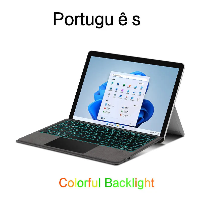 💻✨ AJIUYU Magnetic Backlit Keyboard – Για Microsoft Surface Go 1/2/3 ✨💻