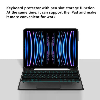 💻✨ Keyboard Case με Touchpad & Backlight – Συμβατό με iPad 7/8/9th Gen, Air3 & Pro 10.5" ✨📱