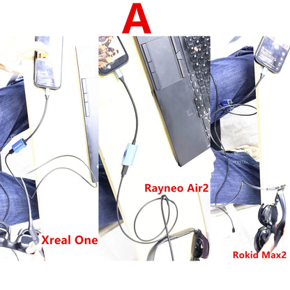 AR Glasses HUB – Multi-Device Adapter για Xreal, Rokid, Viture & Rayneo (4K / 100W)