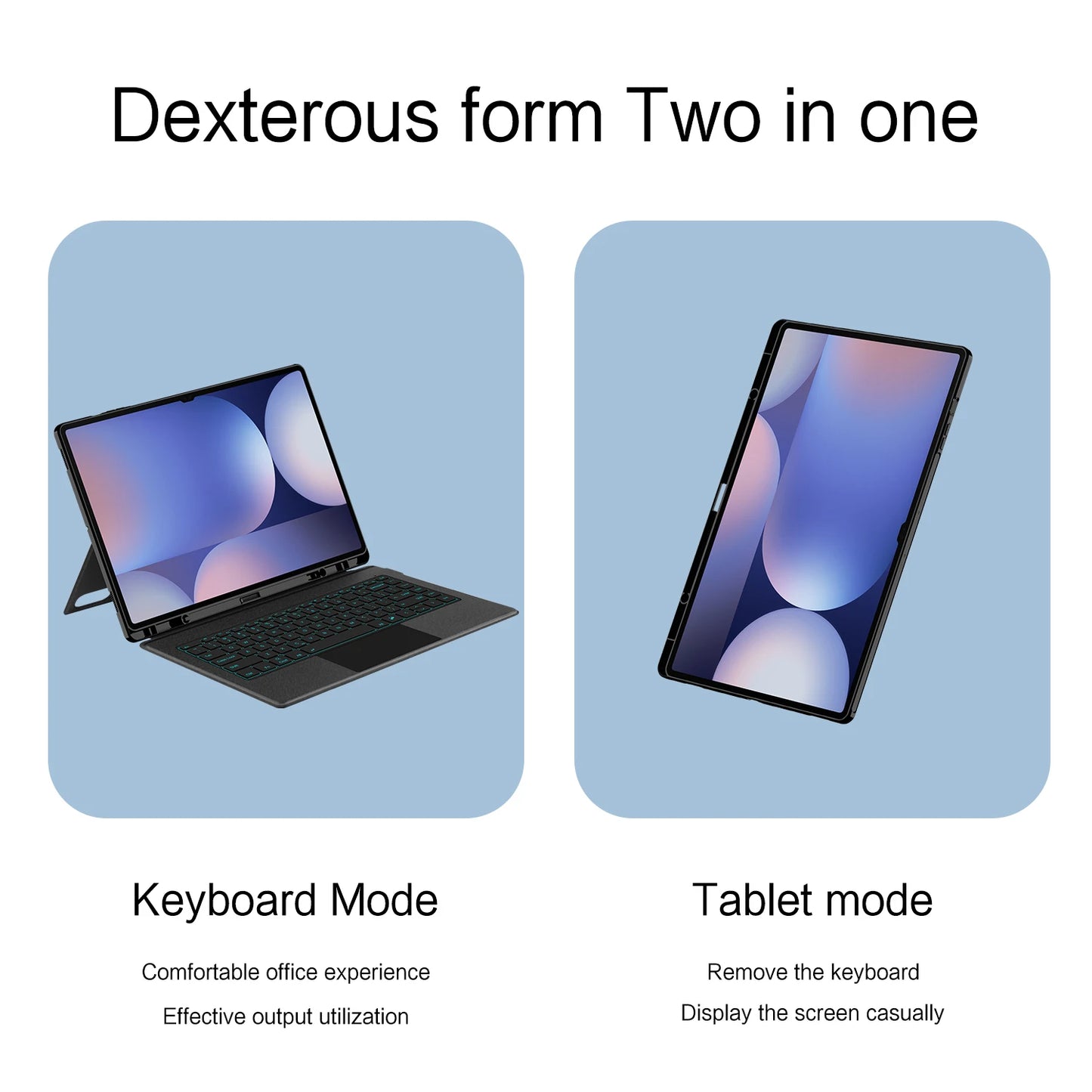 💼⌨️ HUWEI Magic Keyboard Case για Samsung Galaxy Tab S10/S9 Ultra 14.6” 🔥 Με Backlight, TouchPad & Πολλαπλές Γλώσσες (Πορτογαλικά, Ισπανικά, Γερμανικά, Κορεατικά, Εβραϊκά)