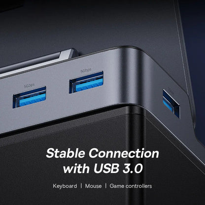 Baseus 6-in-1 USB-C Docking Station – 4K@60Hz | Gigabit Ethernet | USB 3.0