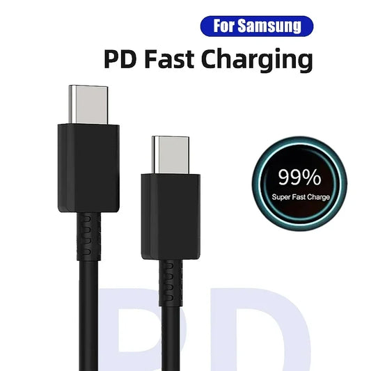⚡🔌 45W 5A PD Dual USB-C Fast Charging Cable – Ταχυφορτιστής για Samsung S22/S23/S24/Note 20/A53/A54/A55 📱
