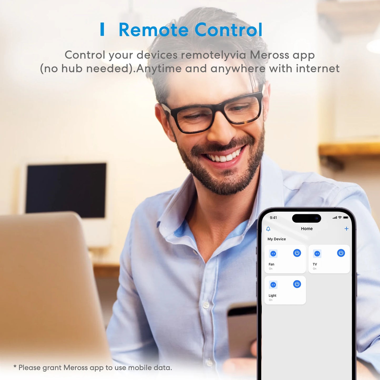 Meross 16A EU Smart Plug Wi-Fi με Energy Monitoring & Bluetooth Setup