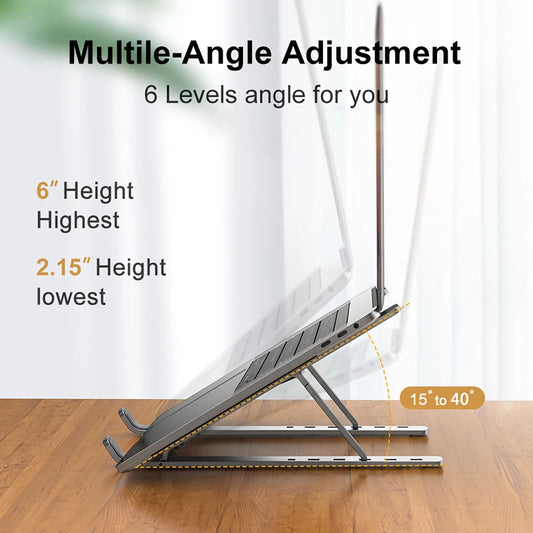 💻🔧 Foldable Metal Laptop Stand – Ρυθμιζόμενη & Αναδιπλούμενη Βάση Laptop 🎯