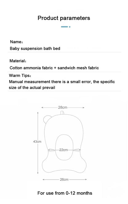 🛁👶 Baby Bath Seat Support Mat – Αναδιπλούμενο Μαξιλάρι & Κάθισμα Μπανιέρας για Νεογέννητα Άνετο, μαλακό και αντιολισθητικό, για ασφαλές και απολαυστικό μπάνιο! 💖💦