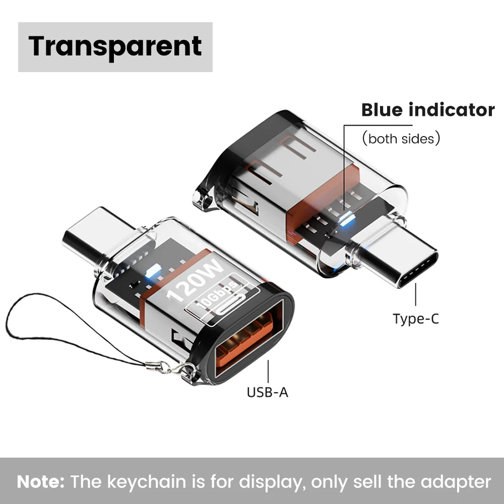 Olaf 120W USB-A Type-C OTG Adapter (USB 3.2) – Ταχεία Φόρτιση & Μεταφορά Δεδομένων