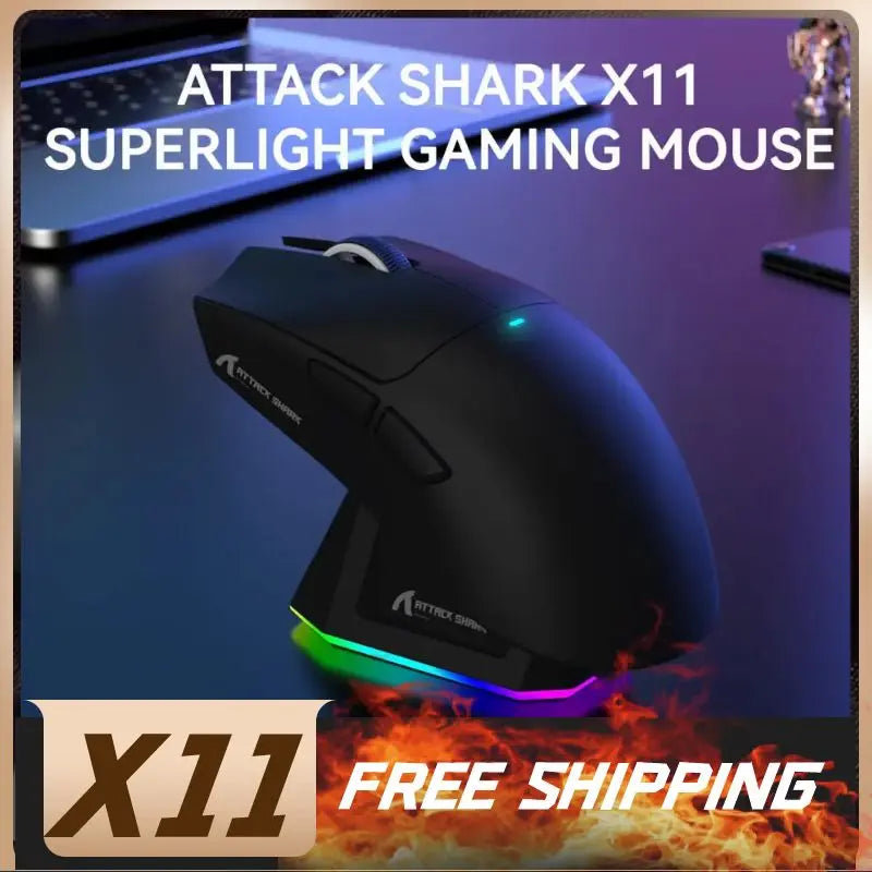 🎮🦈 Attack Shark X11 Triple Mode Gaming Mouse – Απόλυτη ελευθερία, ταχύτητα και στυλ στο χέρι σου!
