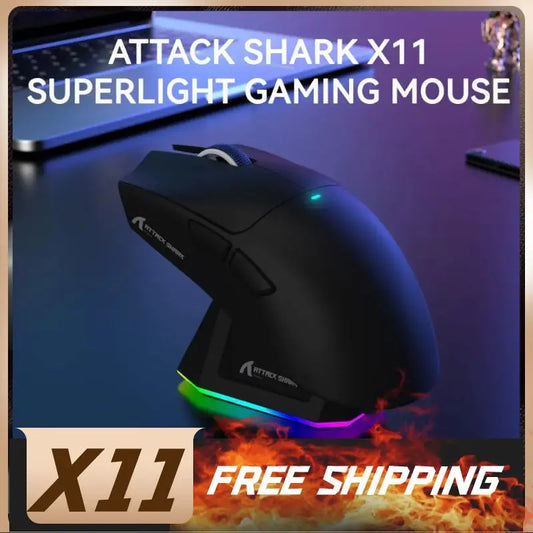 🎮🦈 Attack Shark X11 Triple Mode Gaming Mouse – Απόλυτη ελευθερία, ταχύτητα και στυλ στο χέρι σου!