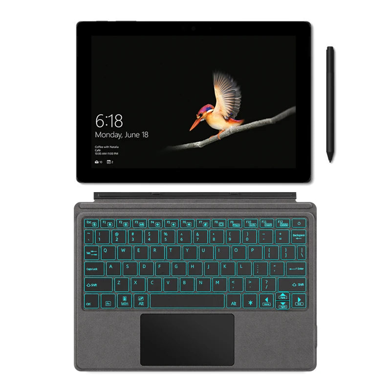 💻✨ AJIUYU Magnetic Backlit Keyboard – Για Microsoft Surface Go 1/2/3 ✨💻
