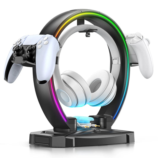 🎧🎮 Headphone & Controller Stand με 9 RGB Light Modes