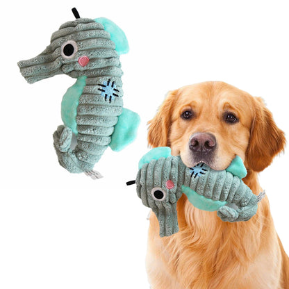 Ocean Series Plush Dog Toys 🐶🌊 | Soft & Squeaky 🔊🧸 | For Small & Medium Breeds 🐾 | Cute Puppy Play Set ✅