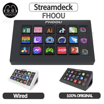 🎛️ Mirabox StreamDeck Mini Visual Keyboard – 15 Πλήκτρα LCD για Live Streaming, Content Creation & Multimedia Control | Plug & Play για Windows & macOS