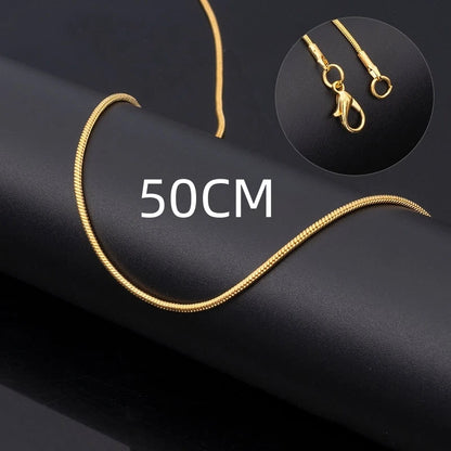💎 Vintage Χρυσή Αλυσίδα Λαιμού – Stainless Steel Snake Chain Unisex Κολιέ για Party & Fashion Style ✨👩👨