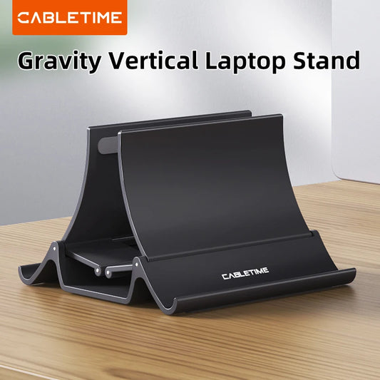 💻📐 CABLETIME Vertical Laptop Stand – Gravity Holder για Laptop & Tablet 🎯