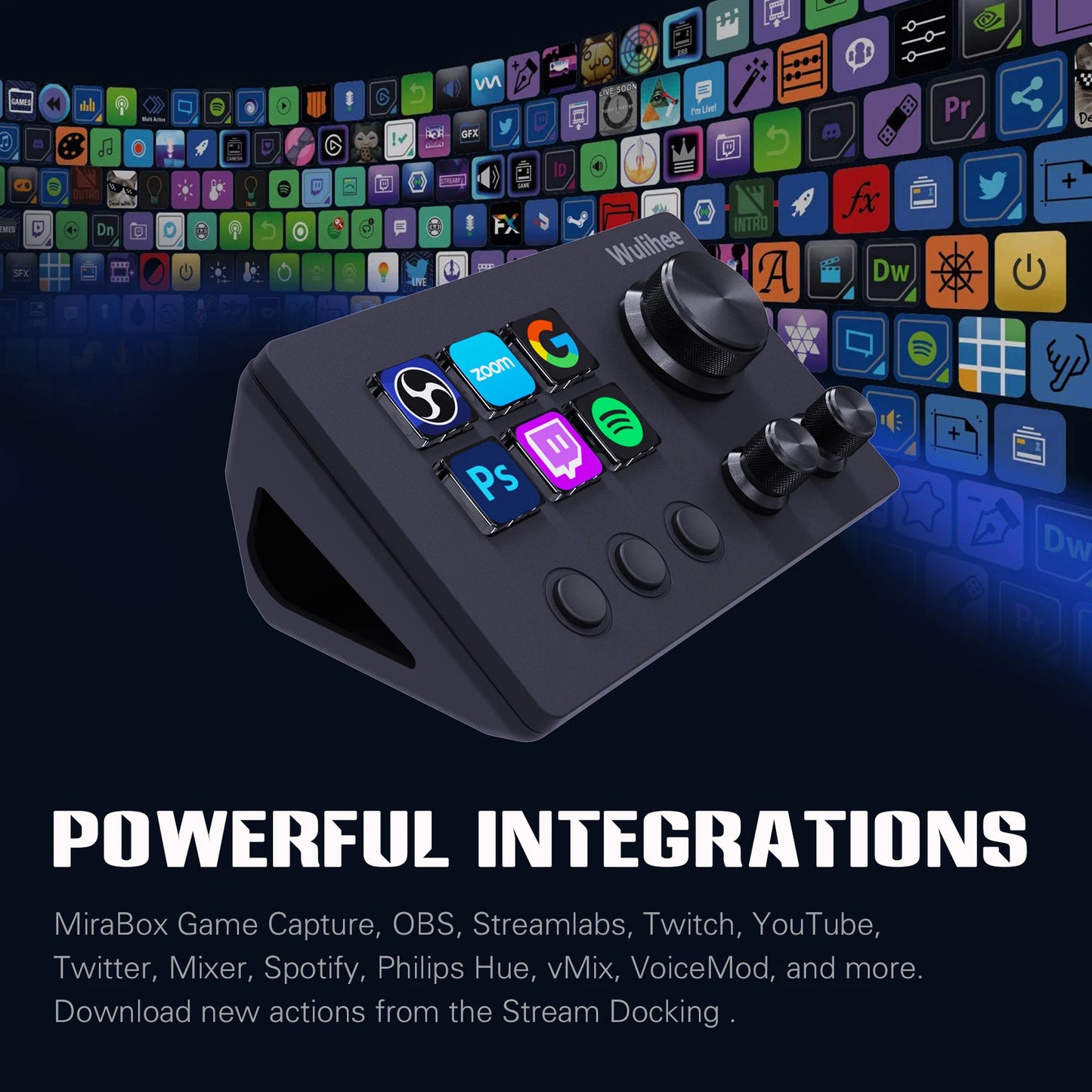 🎛️ Wulihee N3 Streamdeck Keyboard – Προγραμματιζόμενο Macro Mini Keyboard με Οθόνη & Knob | Visual Desktop Console για PC & Streaming