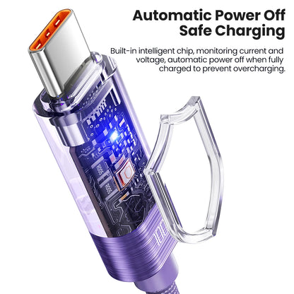 ⚡🔌 Toocki 100W USB Type-C Cable – Αυτόματη Απενεργοποίηση & LED Indicator