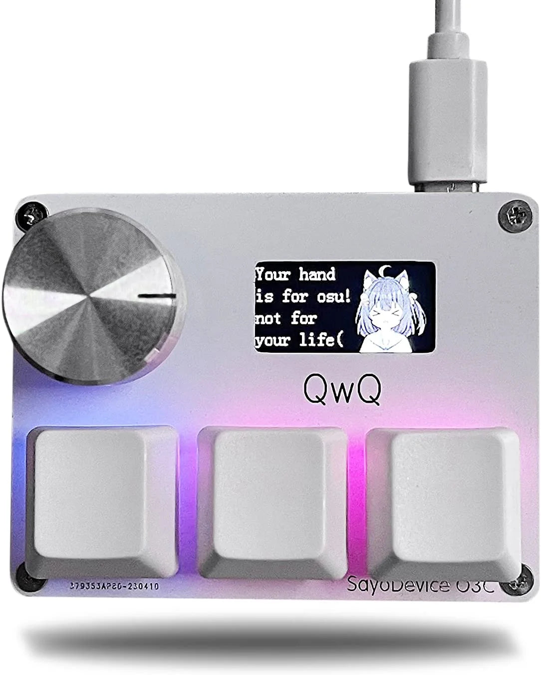 ⌨ O3C SayoDevice OSU Rapid Trigger Keyboard Hall Effect Magnetic Pink Switches • 8000Hz • Rapid Trigger • 0.05mm • Knob & IPS Screen • Copy/Paste Shortcuts