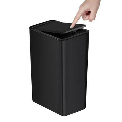 🗑️✨ Bathroom Trash Can 10L με Press Top Lid – Slim & Modern Design