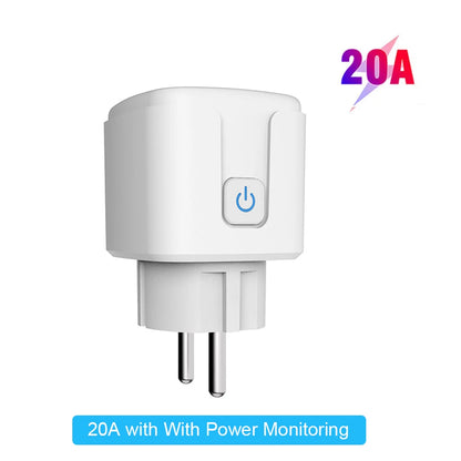 🔌📱 EU WiFi Smart Plug 16A/20A – Έξυπνη Πρίζα με Power Monitor & Timer ⏱️ Συμβατή με Alexa & Google Home