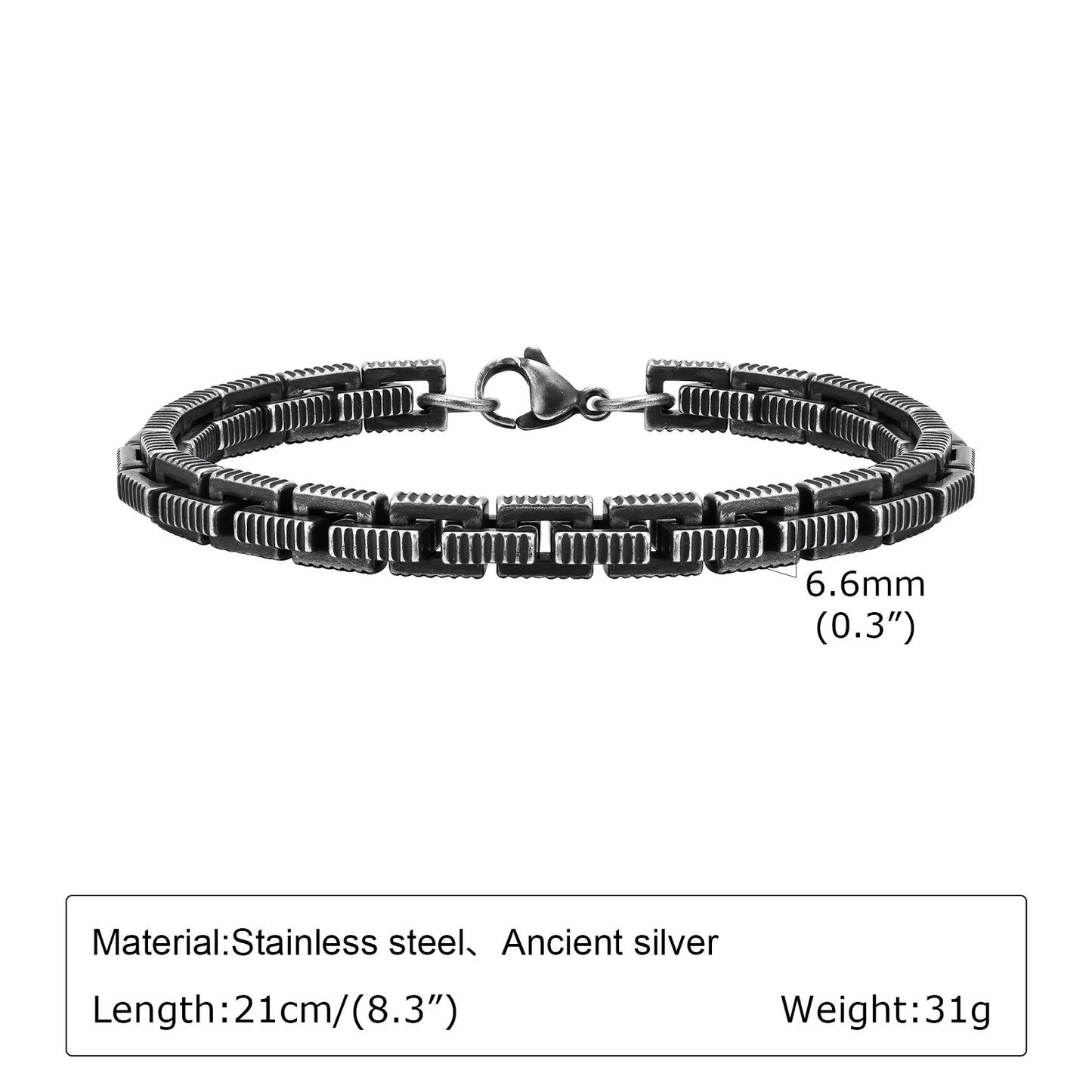 ⛓️ Vintage Byzantine Chain Bracelet – Ανδρικό Βραχιόλι από Ανοξείδωτο Ατσάλι | Retro Πλεκτό Design για Μοντέρνους & Κλασικούς Άνδρες