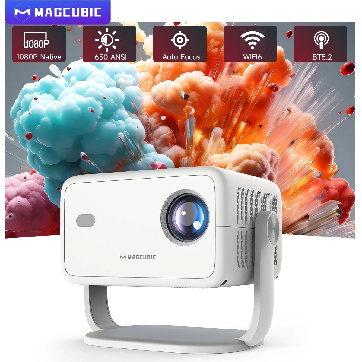 🎥 Magcubic L018 650ANSI 4K Native Portable Projector – Android 11, WiFi6, BT5.2 & Αυτόματη Εστίαση
