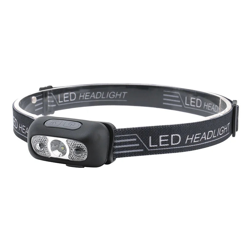 🔦🎣 Mini Επαναφορτιζόμενος Αισθητήρας Headlamp – Ιδανικός για Camping & Ψάρεμα