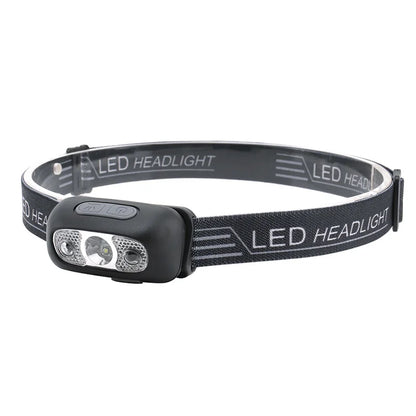 🔦🎣 Mini Επαναφορτιζόμενος Αισθητήρας Headlamp – Ιδανικός για Camping & Ψάρεμα