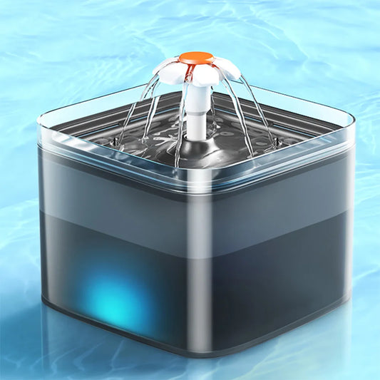 2L Pet Water Fountain 🐾💧 | LED Light ✨ | USB Powered 🔌 | Recirculating Filter ♻️ | For Cats & Dogs 🐶🐱