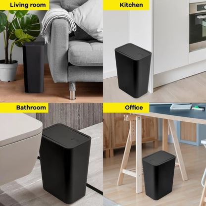 🗑️✨ Bathroom Trash Can 10L με Press Top Lid – Slim & Modern Design