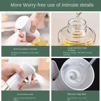 🥗🫒 Oil Spray Bottle – Επαναγεμιζόμενο Μπουκάλι Ψεκασμού για Λάδι, Ξύδι & Σάλτσες 🍳 Ιδανικό για Μαγειρική, BBQ & Baking