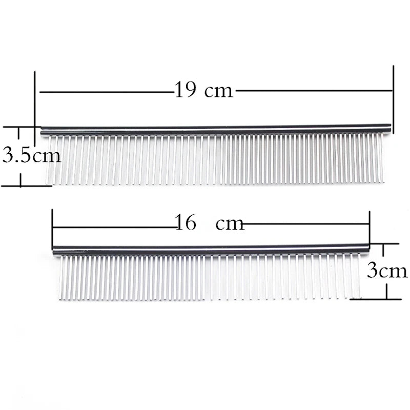 🪮🐕 Stainless Steel Pet Comb – Χτένα Περιποίησης για Μακρύ & Πυκνό Τρίχωμα Σκύλων & Γατών ✂️🐾 Ιδανική για καθημερινό grooming & απομάκρυνση νεκρών τριχών – κατάλληλη για κάθε είδος κατοικιδίου!