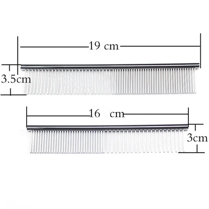 🪮🐕 Stainless Steel Pet Comb – Χτένα Περιποίησης για Μακρύ & Πυκνό Τρίχωμα Σκύλων & Γατών ✂️🐾 Ιδανική για καθημερινό grooming & απομάκρυνση νεκρών τριχών – κατάλληλη για κάθε είδος κατοικιδίου!